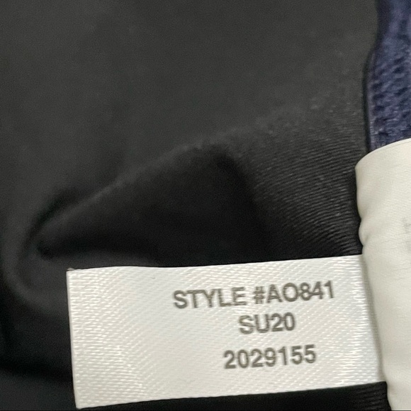 J. Crew Lowrider piqué bikini bottom with rickrack inset Navy Blue Sz M NWT. - Picture 6 of 7